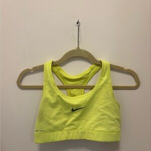 Nike Neon Yellow Sports Bra